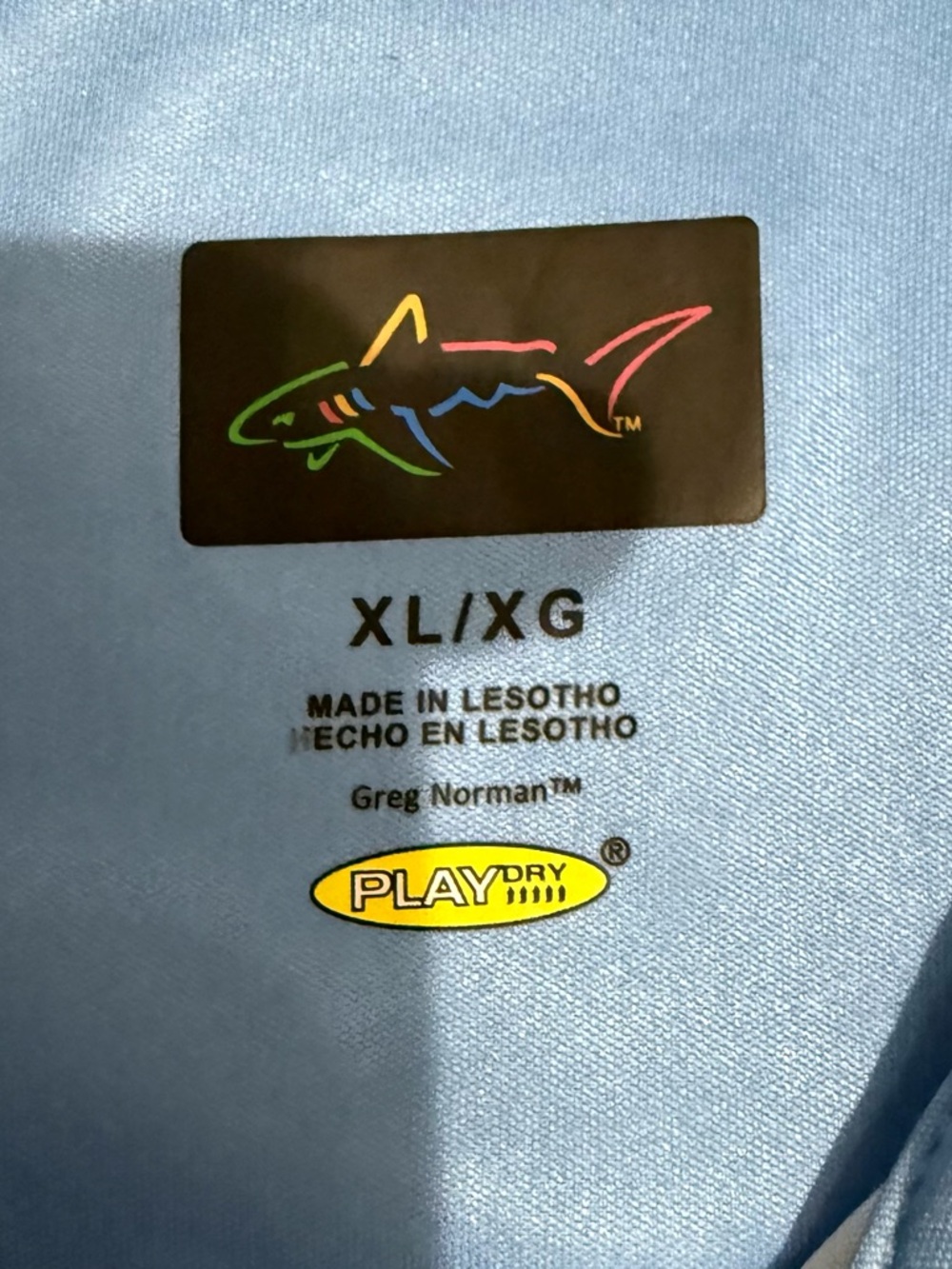 Greg Norman Collection XL Men’s Light Blue Heathered Polo Shirt - Picture 3 of 9